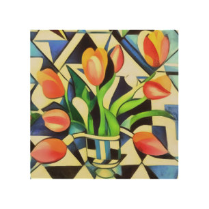 Artistic Art Deco Style Tulips