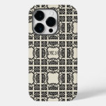 Artistic Art Nouveau patterns &amp; Monogram Case-Mate iPhone 14 Pro Case