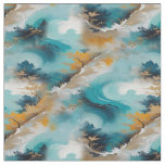 Artistic Asian Oriental Waves &amp; Sceneries Fabric