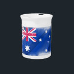 Artistic Australia Flag Fadeout   Beverage Pitcher<br><div class="desc">Stylish tableware with Artistic Australia flag with fadeout effect and text overlay</div>