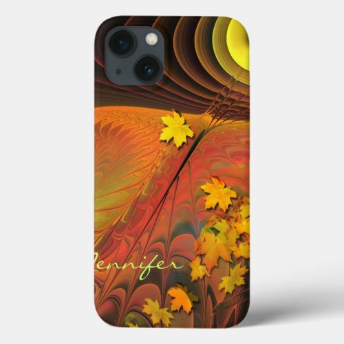 Artistic Autumn  Fall  Name iPhone 13 Case