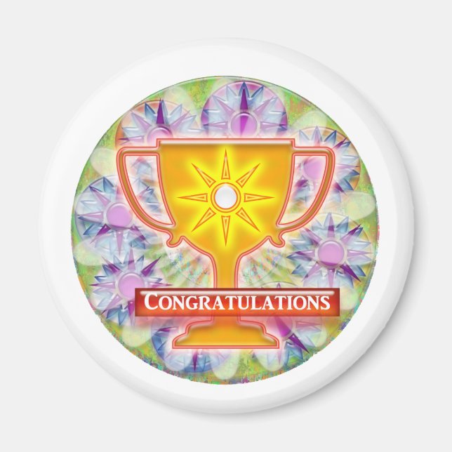 Artistic AWARD : Text CONGRATULATIONS Magnet (Front)