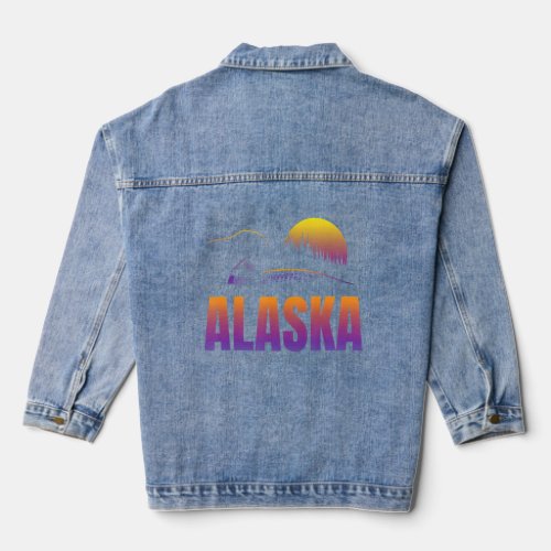 Artistic Baby Faced Yellow Eyed Brown Tabby Cat Po Denim Jacket