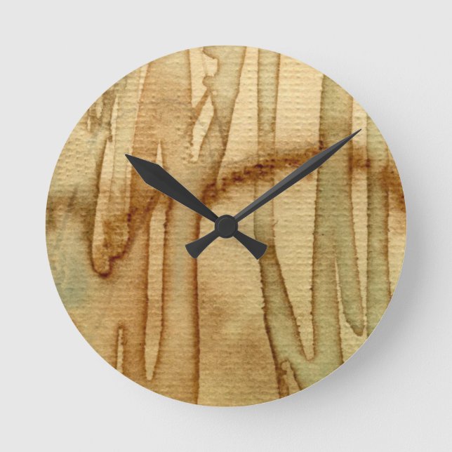 Artistic background watercolor 2 round clock (Front)