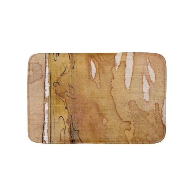 Artistic background watercolor bathroom mat (Front)