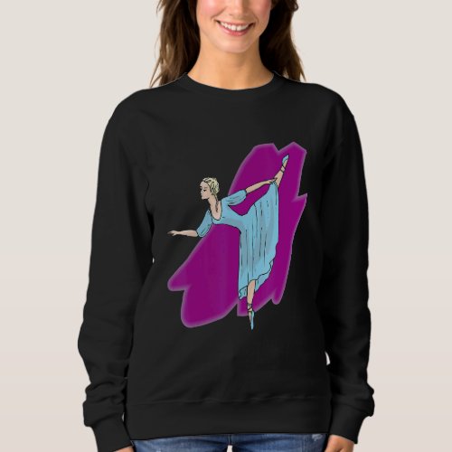 Artistic Ballet Ballerina Pointe Barr Graphic 5 Sweatshirt