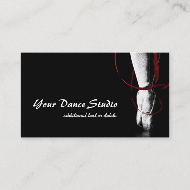 Artistic Ballet Studio Dancer Ballerina Business Card (Front)