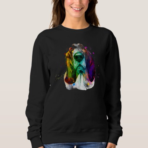 Artistic Basset Hound Dog Owner   Basset Hound Par Sweatshirt