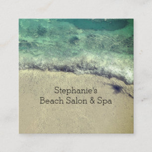 Artistic Beach Abstract Waves Coastal Salon Spa Appointment Card