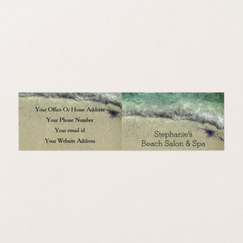 Artistic Beach Abstract Waves Coastal Salon Spa Business Card