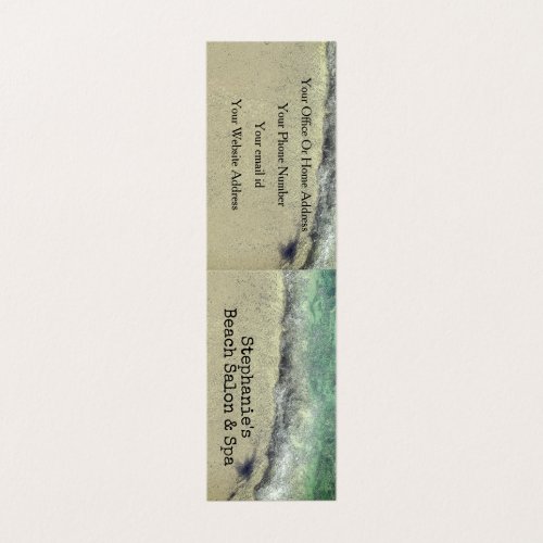 Artistic Beach Ocean Waves Coastal Salon Spa Business Card