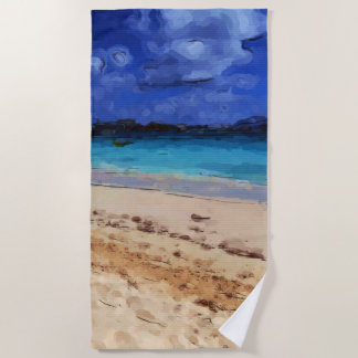 Artistic Beach Scene Towel
