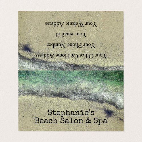 Artistic Beach Waves Ocean Coastal Salon Spa Business Card