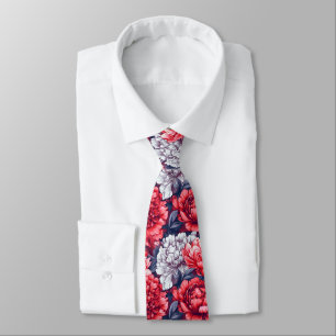 Artistic Best Gifts For Men Peonies Neck Tie
