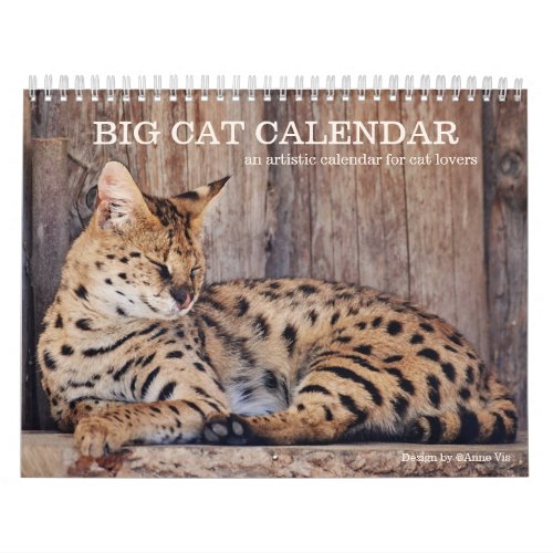 Artistic Big Cat Calendar