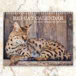 Artistic Big Cat Calendar<br><div class="desc">A beautiful personalized calendar for cat lovers featuring images and paintings of big cats in a variety of species.</div>