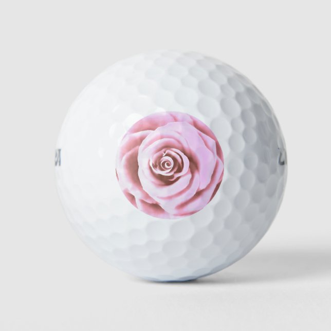 Artistic Big Pale Pink Rose Golf Balls (Front)