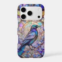 Artistic Bird Stained Glass Pattern Unique Bird