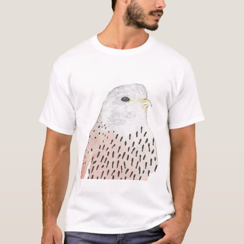 Artistic Bird Watercolor Kestrel T_Shirt