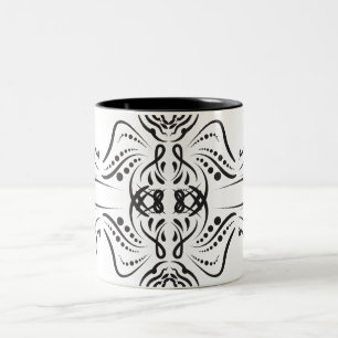 Artistic black white Coffee Mugs