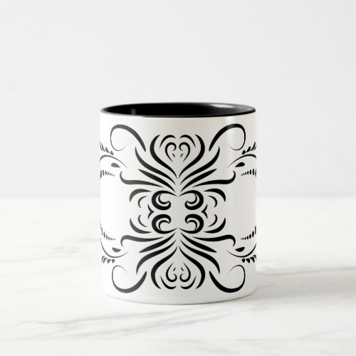 Artistic black white Coffee Mugs