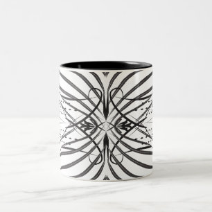 Artistic black white Coffee Mugs