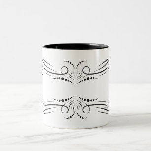 Artistic black white Coffee Mugs