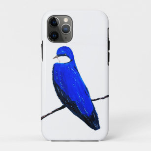 Artistic Blue Bird Tree Swallow iPhone 11 Pro Case