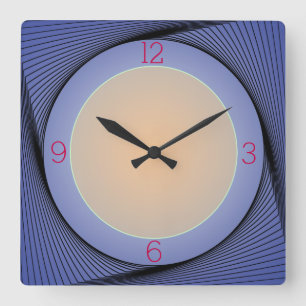 Artistic Blue Border with Yellow center Wall Clock