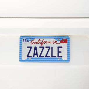 Artistic Blue Design License Plate Frame