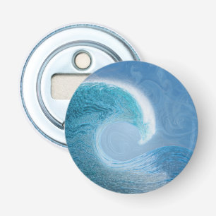 Artistic Blue Wave Bottle Opener