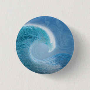 Artistic Blue Wave Button