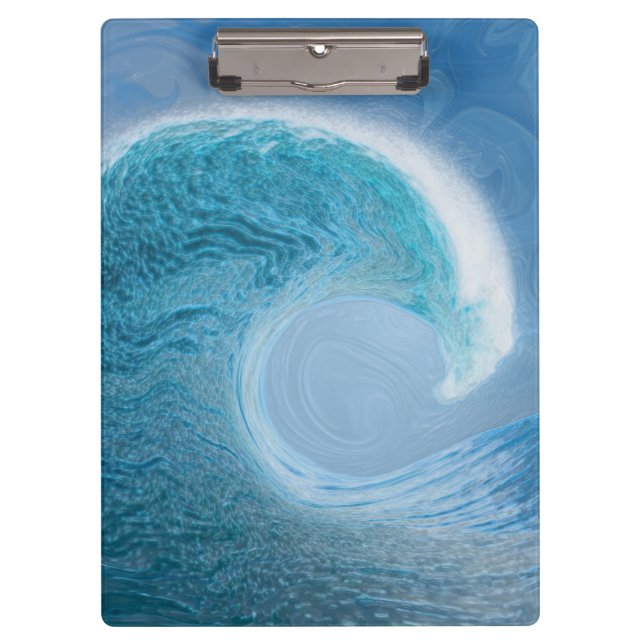 Artistic Blue Wave Clipboard (Front)