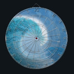 Artistic Blue Wave Dart Board<br><div class="desc">A summer's day on the beach, thinking of the broad liquid brushstrokes of master's like Van Gogh. Can I paint like that? No, I can't. But with the help of my mind's picture of the perfect curling wave and the warmth of a beautiful blue and cloudless day, perhaps I can...</div>