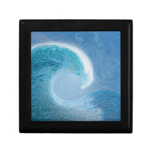 Artistic Blue Wave Gift Box