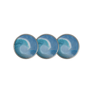 Artistic Blue Wave Golf Ball Marker