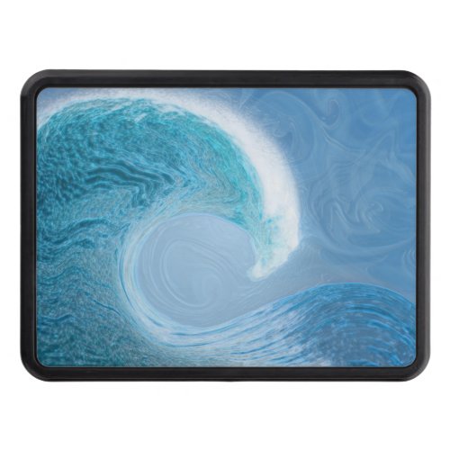 Artistic Blue Wave Hitch Cover