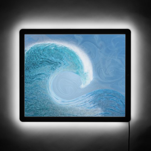 Artistic Blue Wave LED Sign