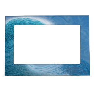 Artistic Blue Wave Magnetic Frame