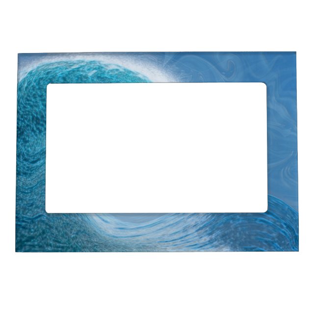 Artistic Blue Wave Magnetic Frame (Front)