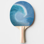 Artistic Blue Wave Ping Pong Paddle at Zazzle