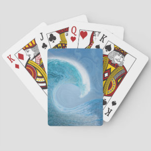 Artistic Blue Wave Poker Cards