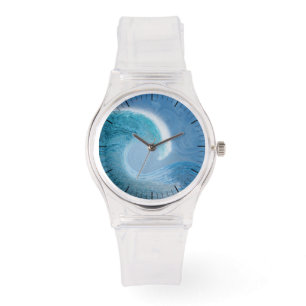 Artistic Blue Wave Watch
