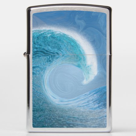 Artistic Blue Wave Zippo Lighter