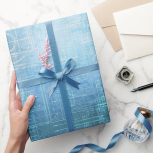Artistic Blueprint Gift Wrap