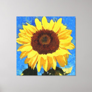Artistic Bold and Bright Sunflower  Canvas Print