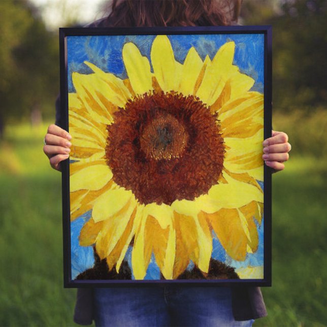 Artistic Bold and Bright Sunflower  Gallery Wrap (Creator Uploaded)