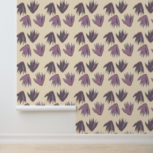 Artistic botanical wallpaper with abstract leaf 