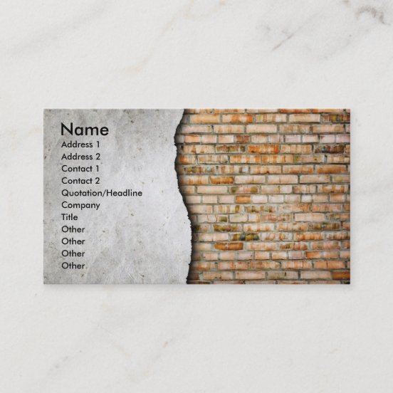 Stucco Wall Business Cards - Business Card Printing | Zazzle