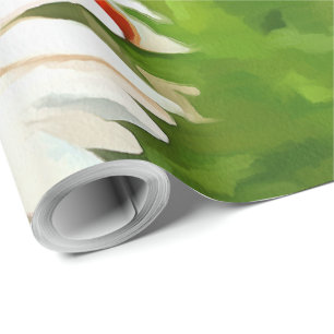Artistic Bright Colorful White Garden Daisies v4b Wrapping Paper